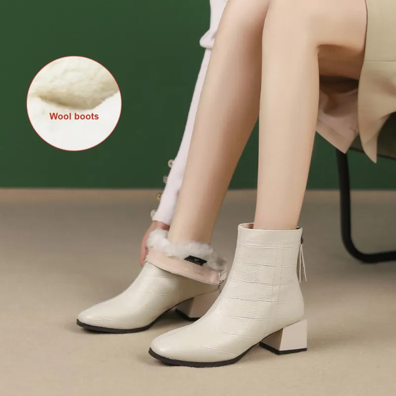 PIERCE GENTRY Ankle Boots Women's Black/Beige-11