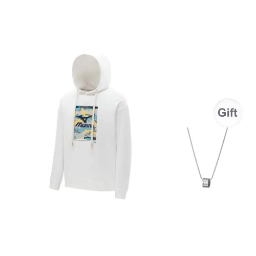 Mizuno Sweatshirt Unisex White Comes With Necklace