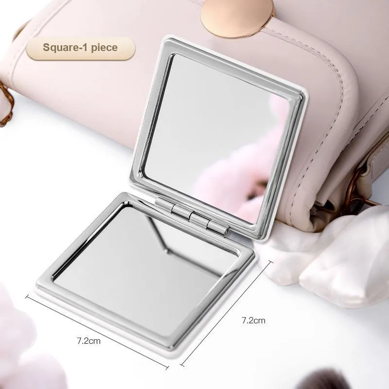 Gentle Welcome Mini Portable Pocket Mirror With PU Leather Upper Handheld Magnetic Double Sided Foldable Mirror-5