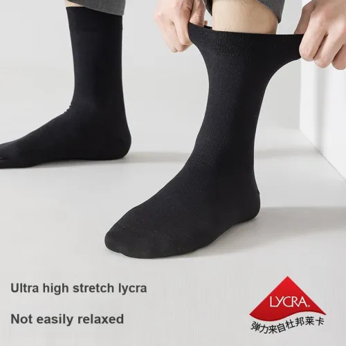 MIIOW Mid-Calf Socks Men's Box 5-Pack Black