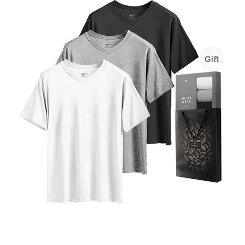 SEPTWOLVES Undershirts Spring And Summer Men's 3 Pcs Gift Box Sets