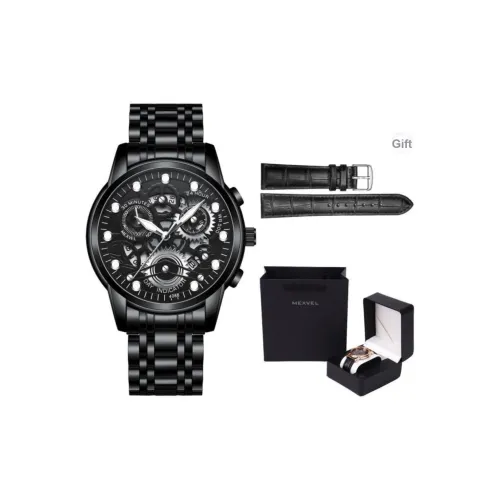 MEXVEL Кварцевый механизм Мужские часы 41 мм Скелет