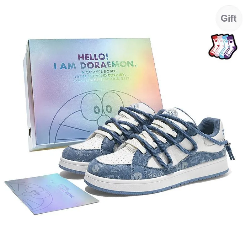 DoraemonA Box Limited Edition Puffy Shoes Low-Top Skateboard Shoes Unisex-68