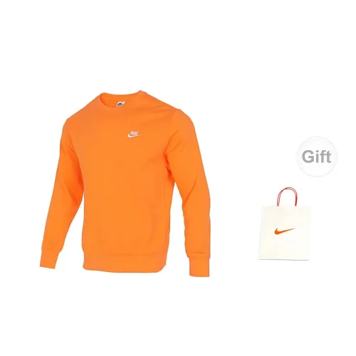 Nike Sweatshirts Men Orange+Gift Bag