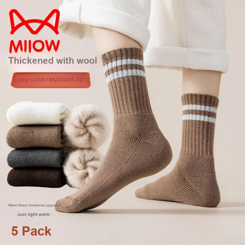 MIIOW Mid Calf Socks Unisex Combo Set-1