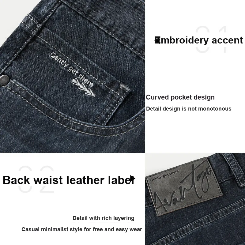 HLA Jeans Men Denim Blue Gradient Dark 60-4