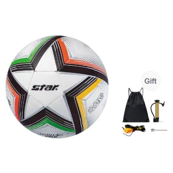 Star Size 5 Ball Soccer TPU Machine Stitched Soccer Ball Unisex Yellow Orange Green White