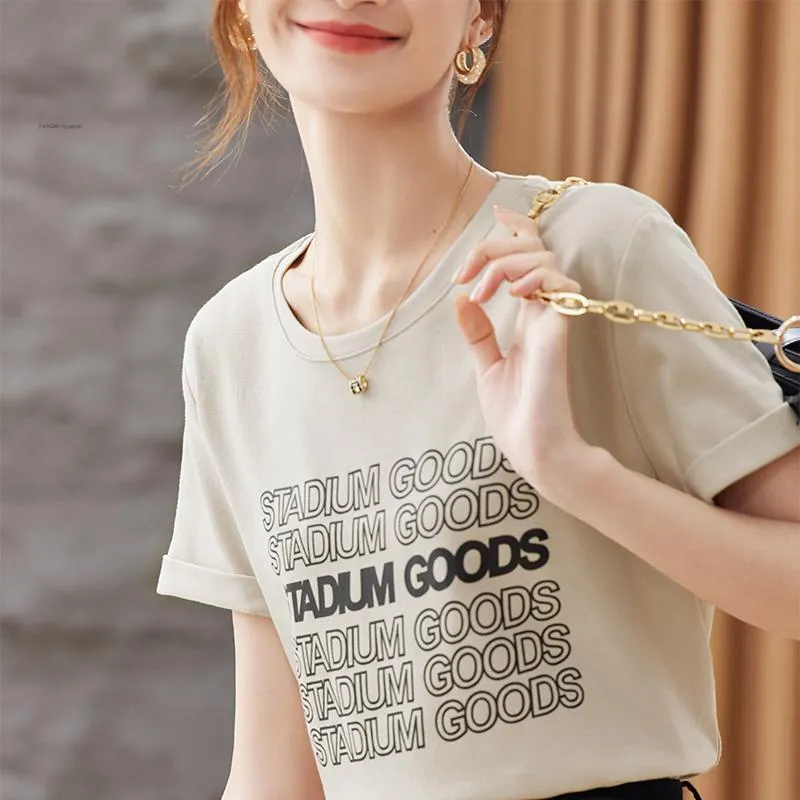 FANQIN T-Shirts Women's Apricot-2