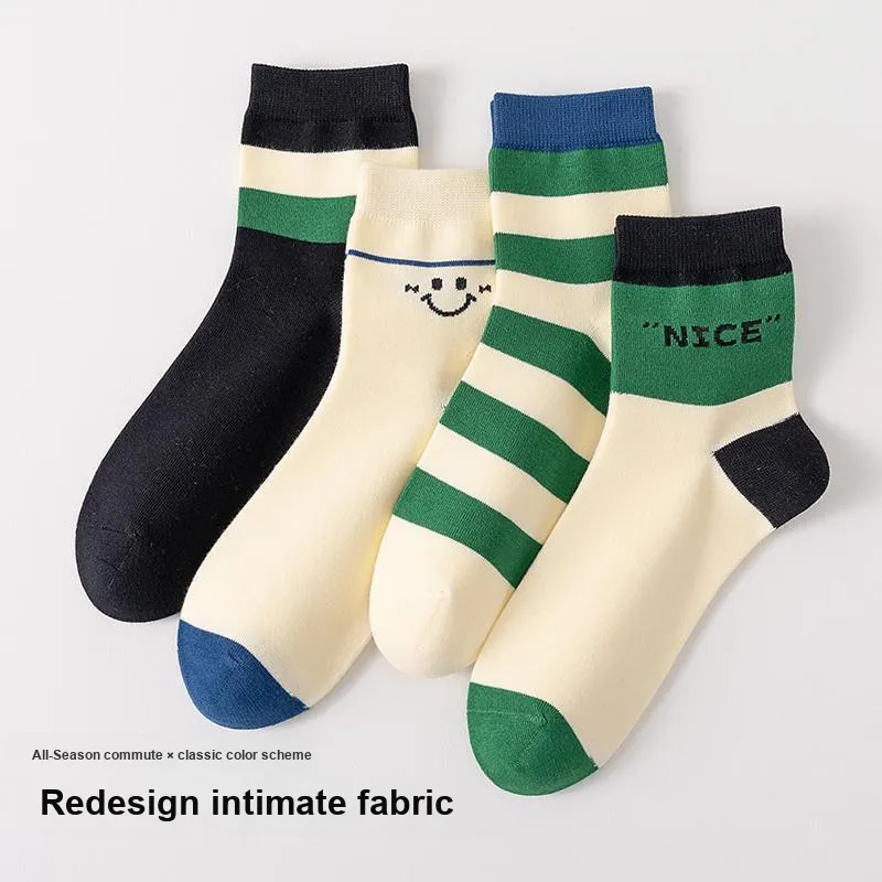 Lan Miao Mid Calf Socks Men's Combo Set-34