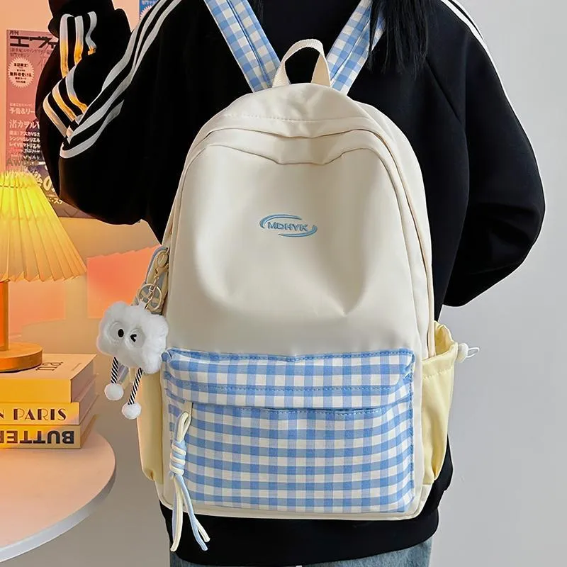 DCLOUD Nylon Backpack Regular Women's White/Yellow/Black/Khaki/Green-2