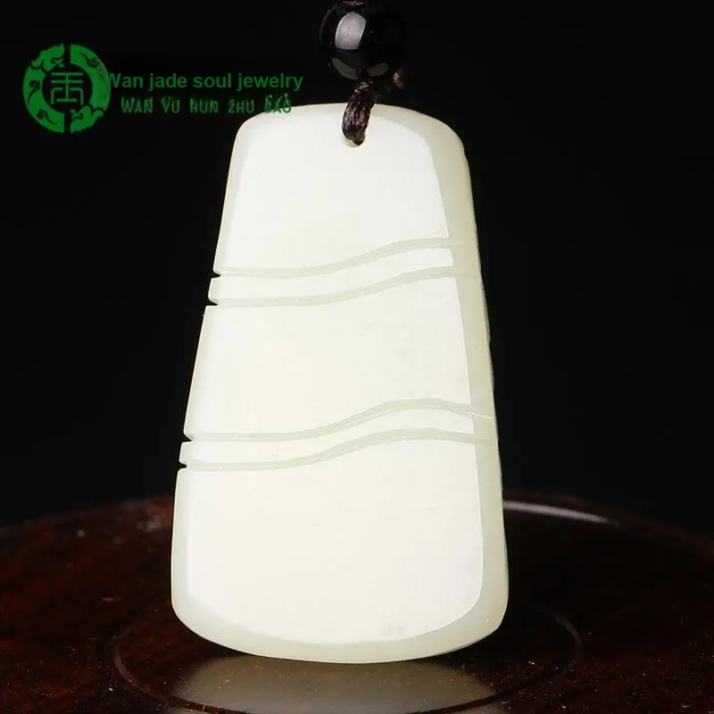 WANYUHUN Hetian Jade Pendants White Jade Unisex-4