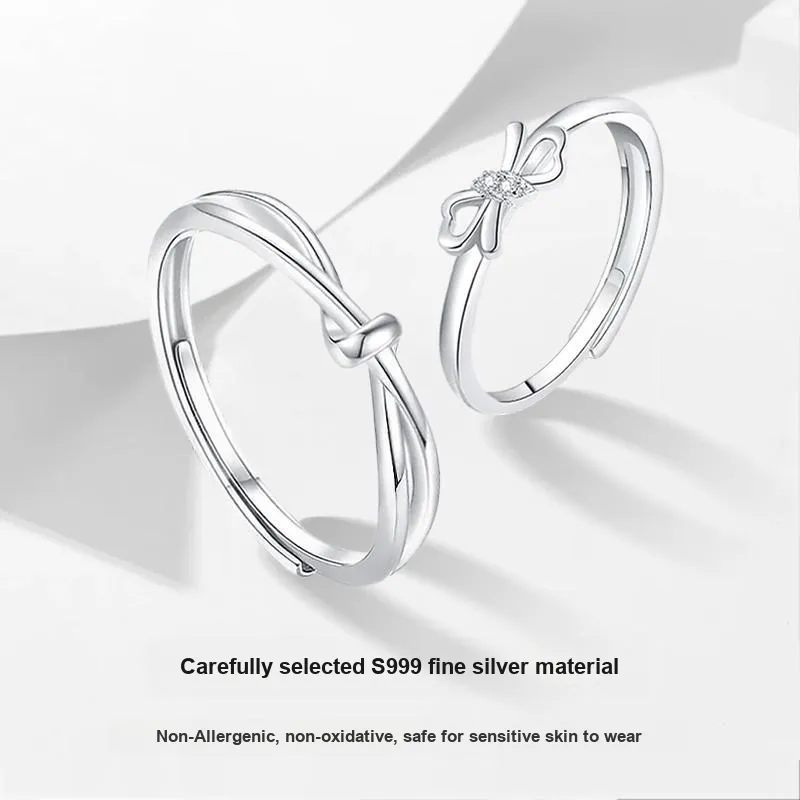 MISS TOOYA S999 Fine Silver Rings Unisex-2