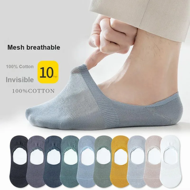 NANJIREN No-Show Socks Men's 10 Pack Mixed Color-4