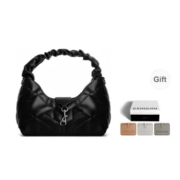Cthulhu Cow Split Leather Detachable Long Strap Medium Size Women's Caramel/Black