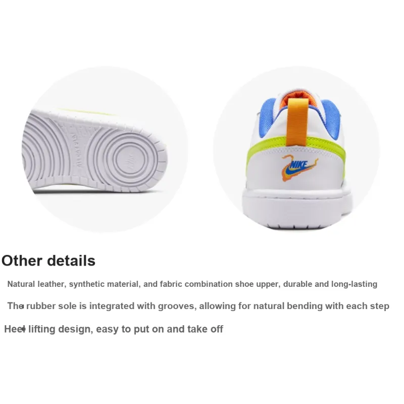 Nike Court Borough Low 2 Low Top Skateboard Shoes White Green Unisex-2