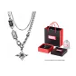MARVEL Avengers Collection Obsidian Double-Layer Sparkle Star Necklace [Brand Collaboration Gift]