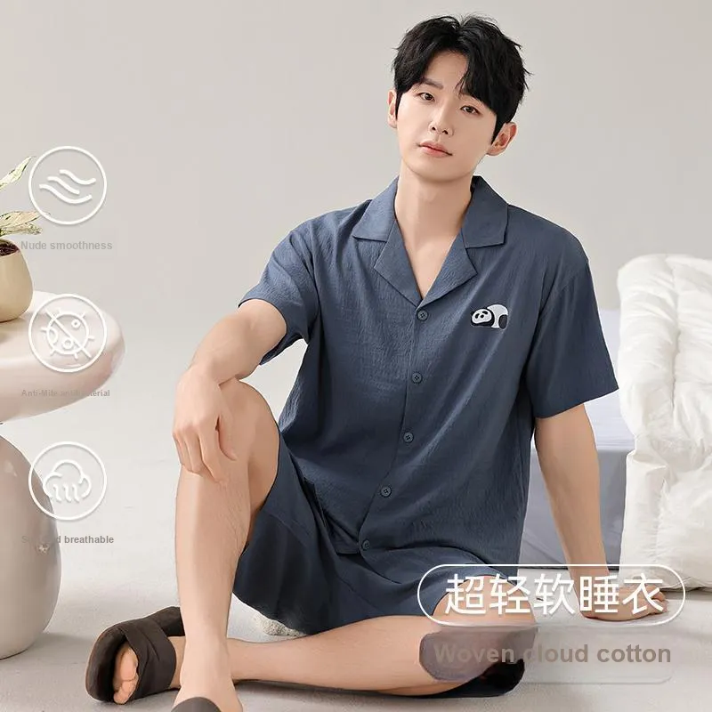 MIIOW Cool One Summer Series Pajama Set Men's Light Blue-1
