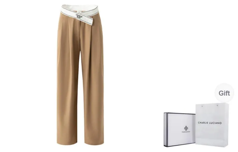 Charlie Luciano Casual Pants Women's Khaki-0