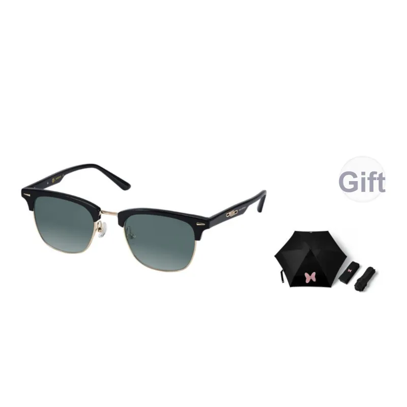 MUJOSH Astral Series Browline Half Rim Plate Sunglasses With UV400 UV Protection Unisex-8