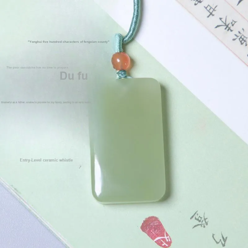 Ingenuity Hetian Jade Pendants Pale Greenish White Jade Unisex-2