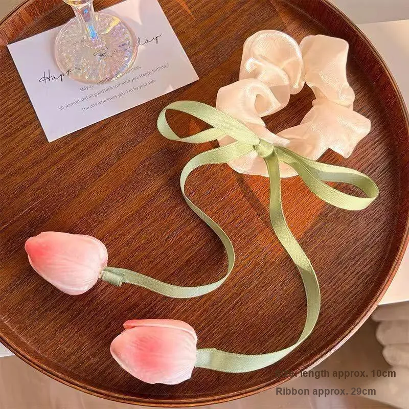 Water Jade Fabric Hair Tie Women's-1
