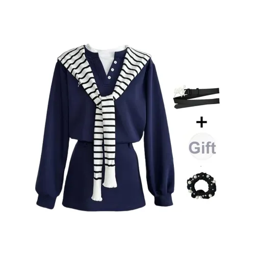 WUSHANSHAN Комплект с юбкой Женские Темно-синий