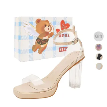 NTOZE Strap Sandals Women's Apricot Gift Box Set