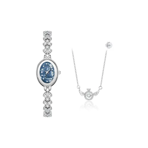 Corriberty Кварцевый механизм сплав ремешок женские часы синий циферблат