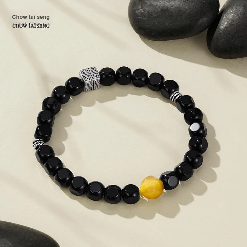 CHOW TAI SENG Natural Agate Bracelets Unisex-4