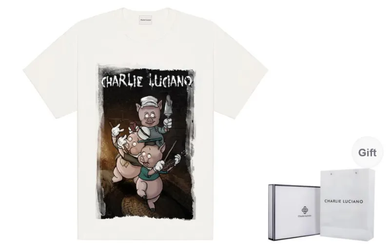 Charlie Luciano T Shirt Unisex White-0