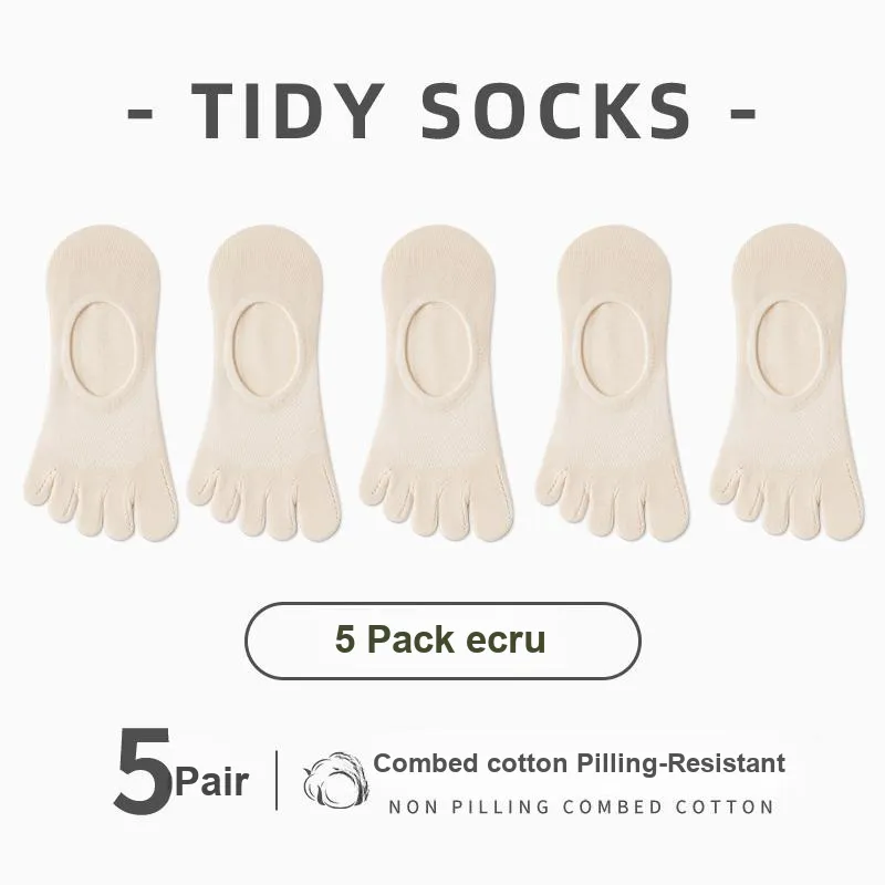 ROBINHOOD No Show Socks Women's 5 Pack-17