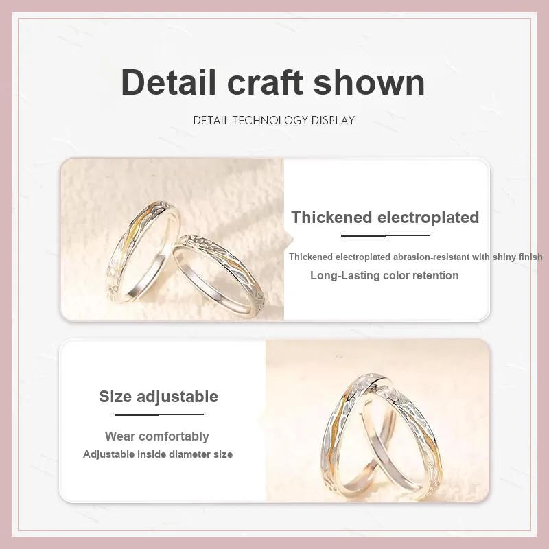 WINY S925 Silver 999 Pure Silver Rings Unisex-4