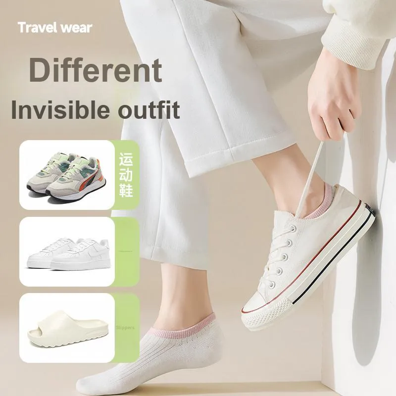 Moremoli No Show Socks Women's 5 Pack-4