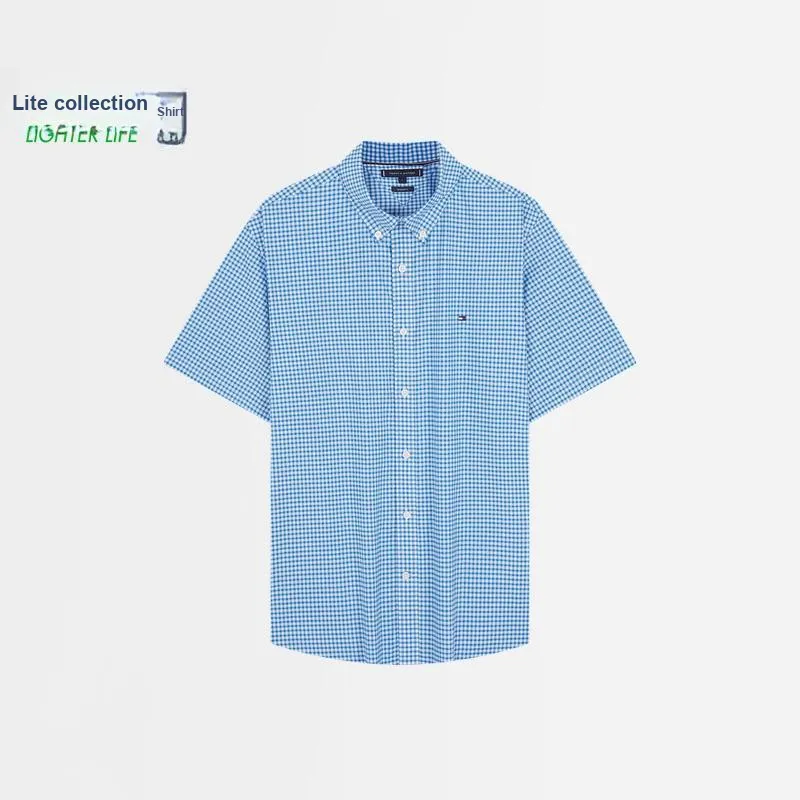 Tommy Hilfiger Shirt Men's Black White Plaid 0MS-4