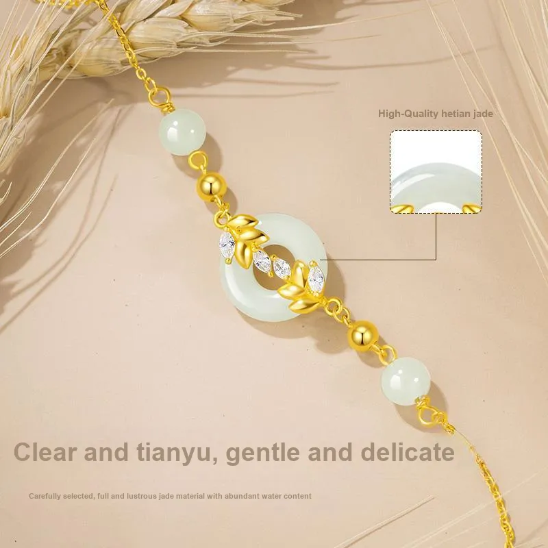 Branded Jewelry Bracelets White Jade Women's-4