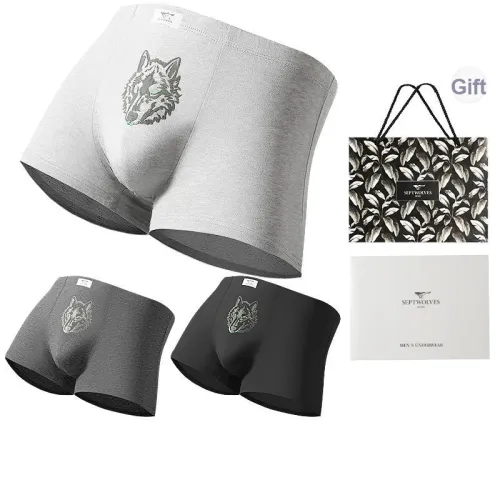 SEPTWOLVES Мужское нижнее белье набор из 3 штук в подарочной коробке + сумка для покупок