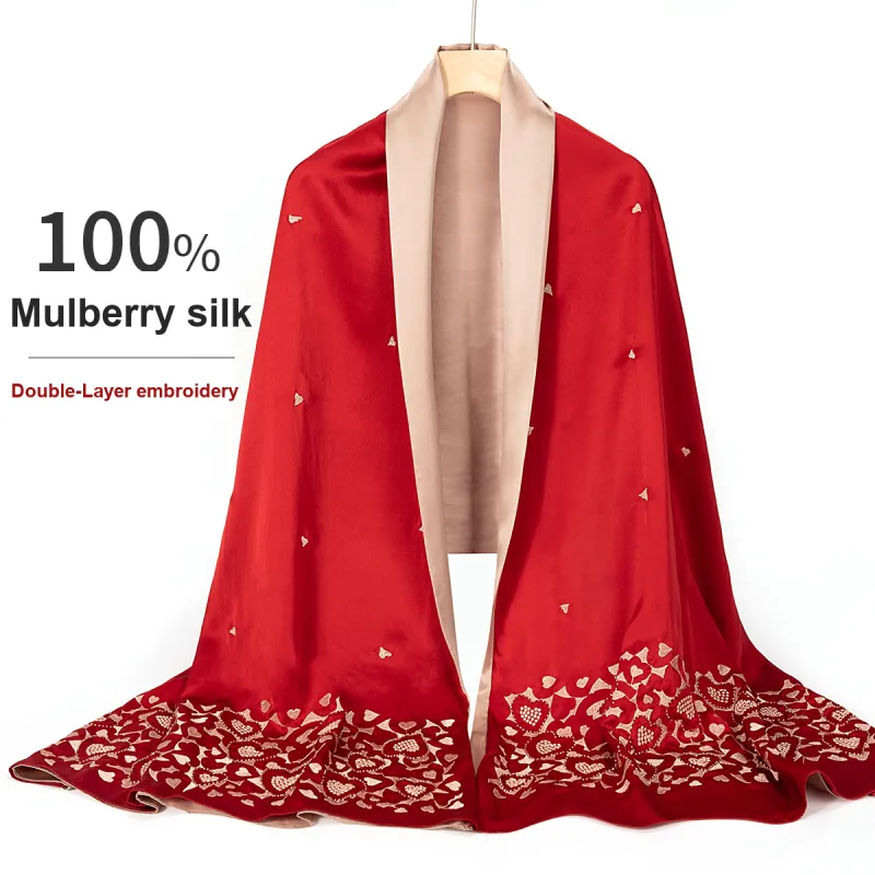 Shanghai Story 100% Mulberry Silk Silk Scarves Women's Silk Harmony Galaxy Gift Box Set-31