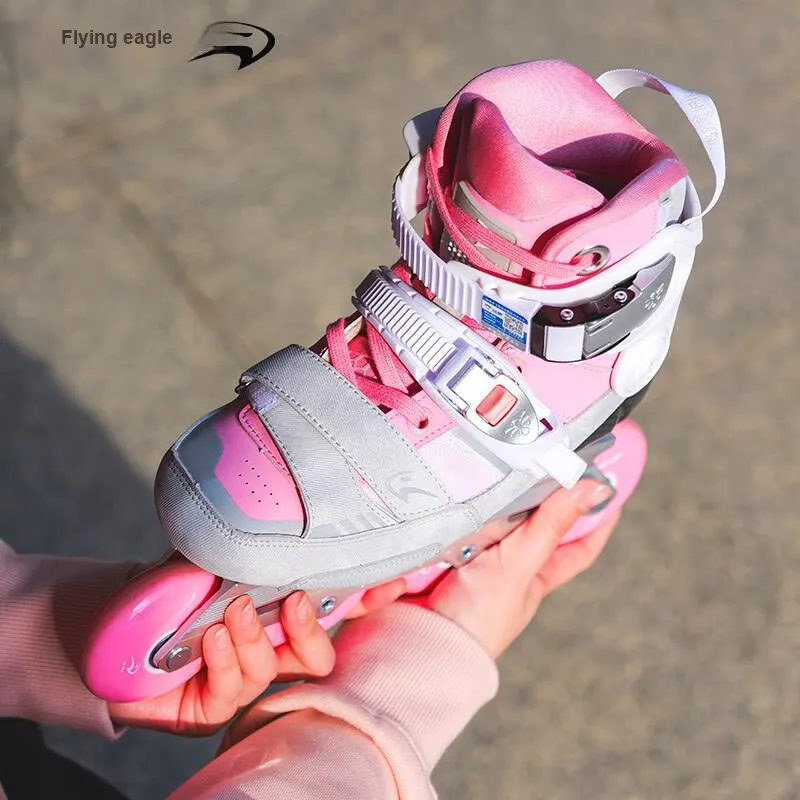 FLYING EAGLE Inline Skates Women's Gray Pink-4