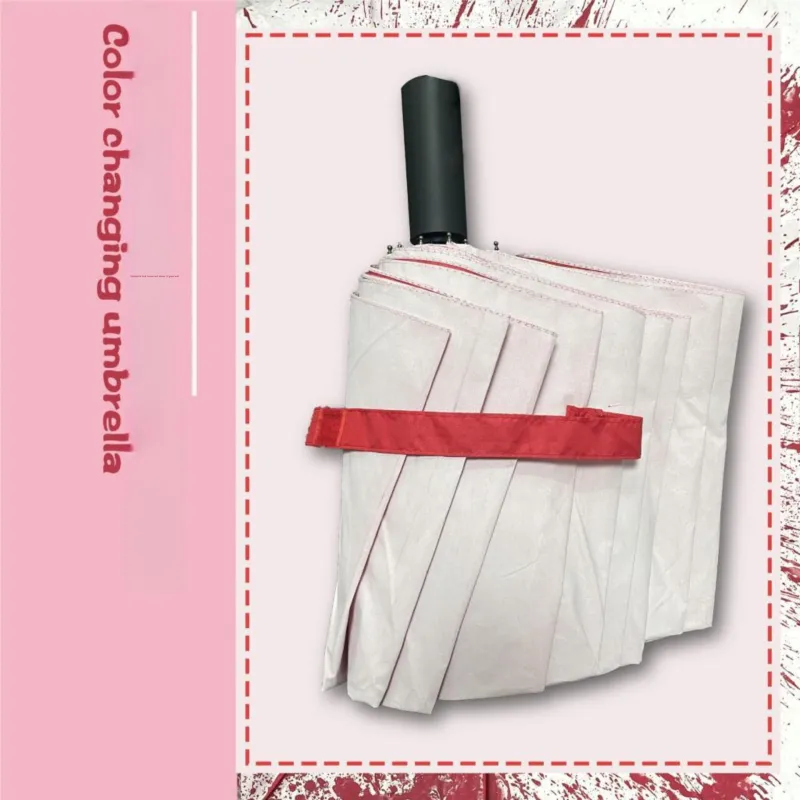 Baudini Color Changing Umbrella For Students Dual Use Sun And Rain Protection Fully Automatic Foldable Sun Umbrella-4