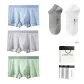 7A Grade Antibacterial Cooling Breathable[Smoke Gray+Sky Blue+Fruit Green]+[100% cotton Ankle Socks X2 Pack]Gift Box Set