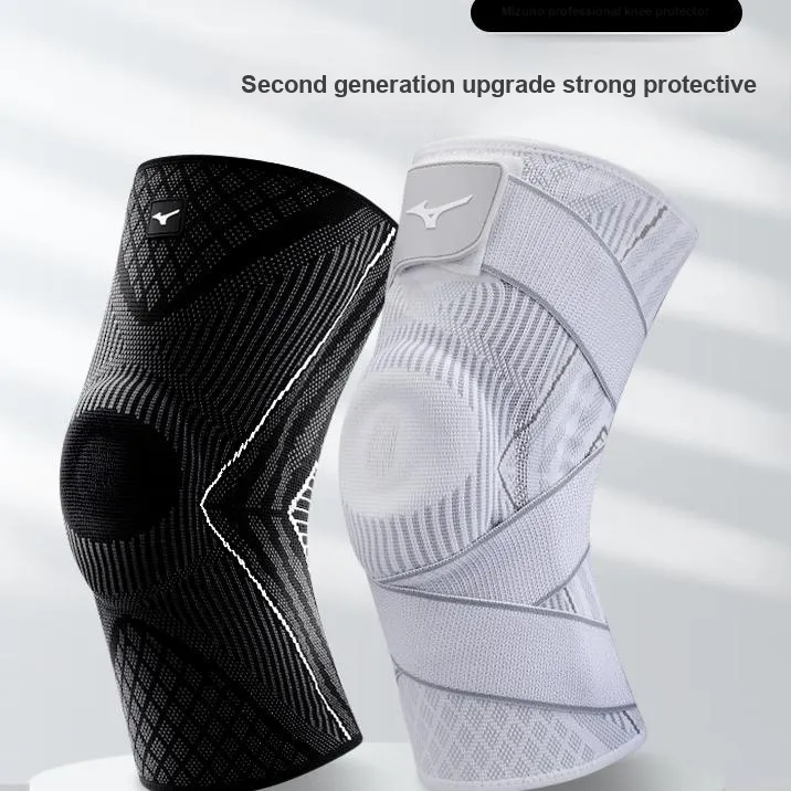 Mizuno Running Fitness Unisex Polyester Polyamide Elastane Silicone Knee Pads-3