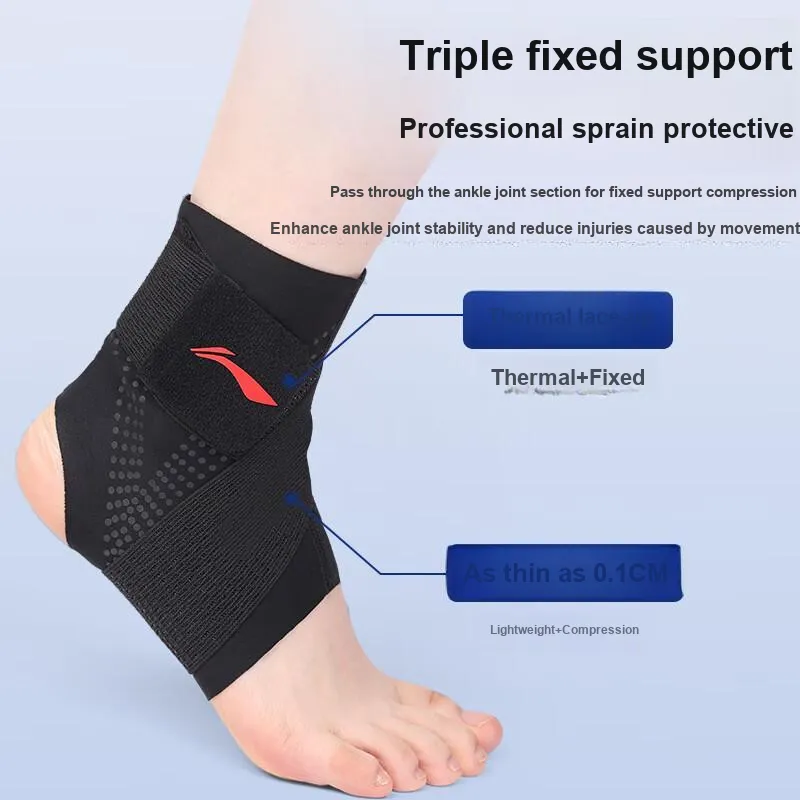 LiNing Ankle Braces Soccer, Basketball, Running, Cycling Unisex Polyester, Polyamide, Elastane-2