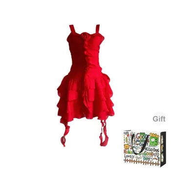 PZHK Sleeveless Dresses Women's Red Shopping Bag