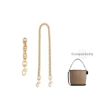 Gold-Tone Pig Nose Extender Chain 12cm+Decorative Chain 45cm