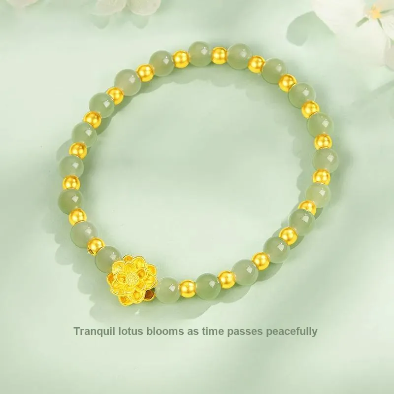 ZHIAIYONGHENG Hetian Jade Bracelets Green Jade Unisex-2