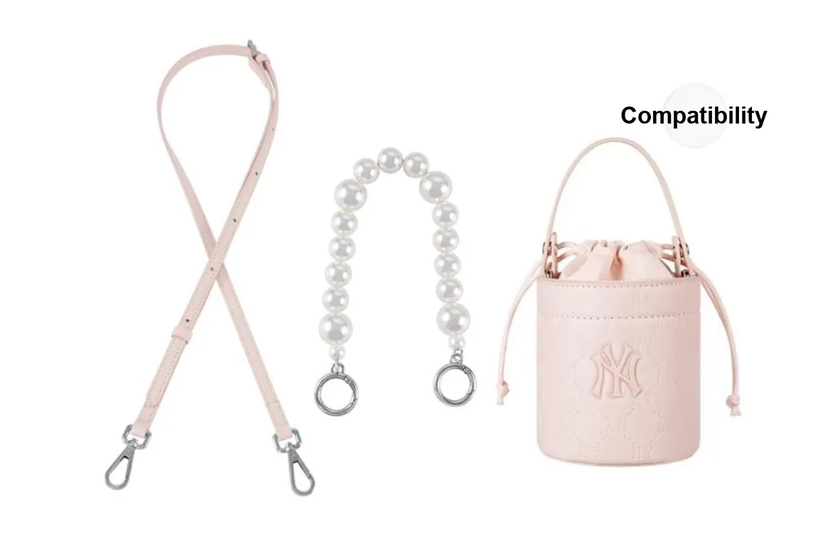 Lan Bao Fan Microfiber Bag Strap Women's Pink, White