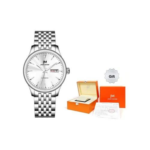 JONNY MOORE J8149 Collection Автоматический Механический Механизм Часы Мужские Белый Циферблат J8149D 7M