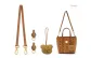 [Underarm One Shoulder]Brown Thin Shoulder Strap+Abrasion-Resistant Buckle (Comes with Charm)