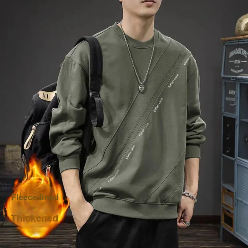 Tonlion Sweatshirts Men Pine Green-2