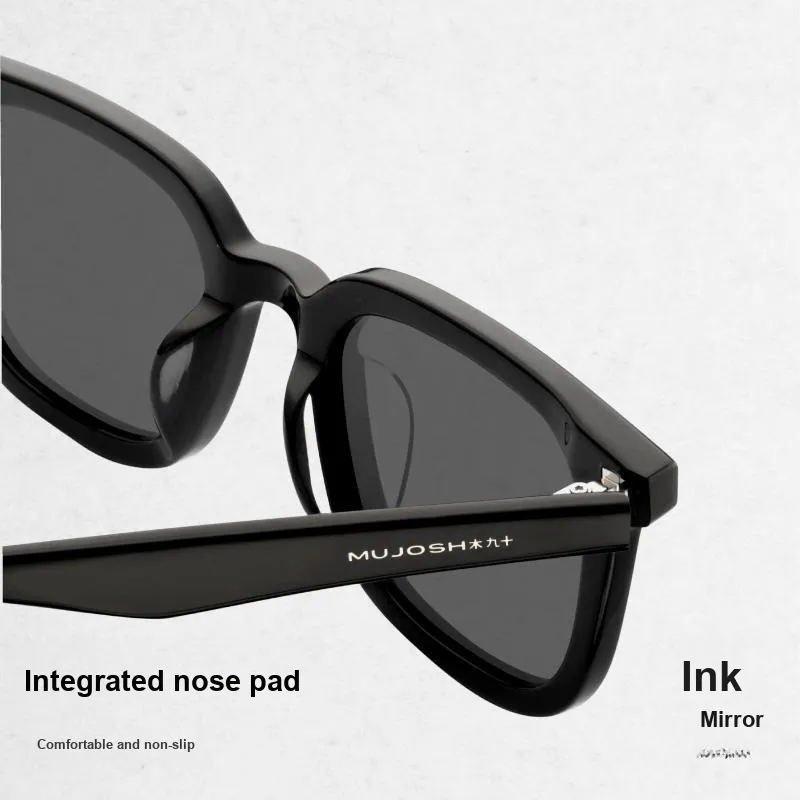 MUJOSH Plate Frame Square Driving Sunglasses For Sun Protection Unisex-2